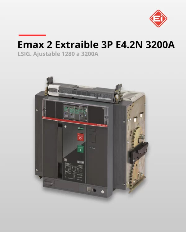 Interruptor de Potencia ABB Emax 2 E4.2N 3200 Ekip Dip LSIG 3P F HR